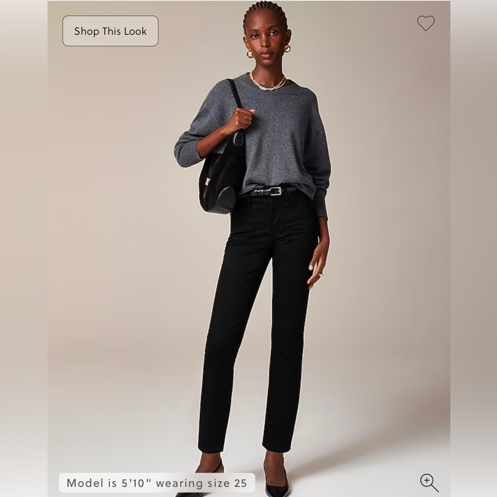 NWT J Crew Black Slim fit mid rise jeans size 30 CC545